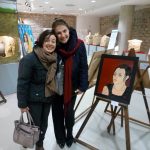 Împreuna cu maestra Elena Bartolini la una din expozitiile la care a participat.