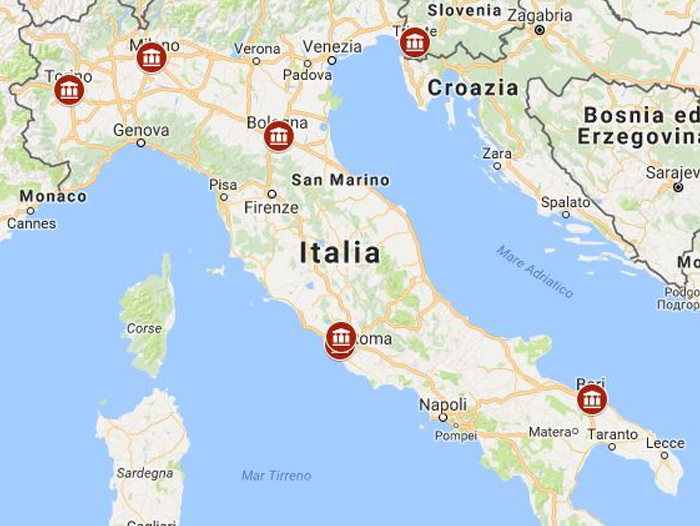 Harta Italiei Regiunea Puglia