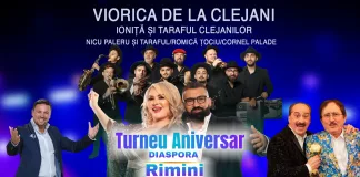 Turneul Aniversar DIASPORA ajunge la Rimini, în Italia. Viorica de la Clejani, Ioniță & Taraful Clejanilor, Nicu Paleru, Țociu și Palade, vor încânta și distra românii din Peninsulă 1200x628