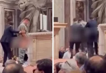 VIDEO | Incident șocant la Vatican: Un tânăr și-a dat pantalonii jos și a urinat pe masa altarului din Bazilica Sf. Petru 1
