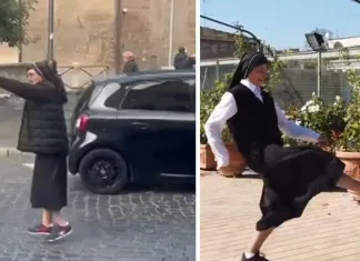 Incredibila poveste a călugăriței românce din Italia care a dirijat traficul din Roma. A jucat în naționala feminină de fotbal a României 1