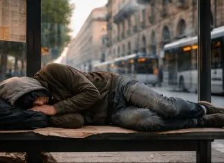 Tânăr român care dormea pe străzi în Italia, salvat de italieni și dus înapoi în România, la mama lui 1200-20260208101459 (1)