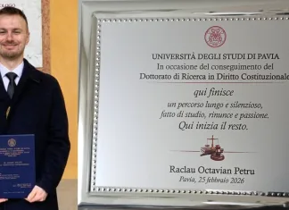 Tânăr român din Italia, exemplu de excelență academică: absolvent cu „110 e lode” și doctor în drept constituțional 1