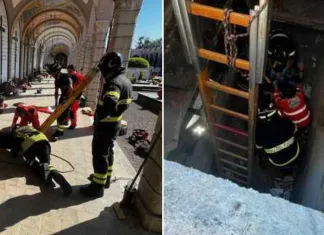 Bărbat din Italia, cade într-un mormânt și nu mai poate ieși. Salvat cu ajutorul pompierilor 1