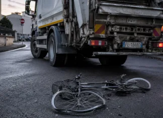 Badantă moartă în Italia după un accident cumplit cu bicicleta. Lovită de un camion de gunoi 1