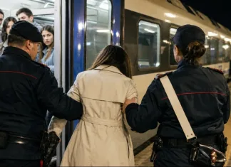 Panică într-un tren din Italia: O româncă s-a certat cu pasagerii și i-a amenințat că îi împușcă. „Scot pistolul imediat!” 1200-2026050391342
