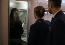 Româncă prinsă fumând în toaletă, într-un avion din Italia spre România. Interdicție pe timp de un an și o amendă usturătoare 1