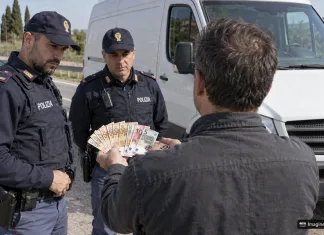Un român din Italia le-a oferit șpagă polițiștilor pentru a evita amenzi de peste 8.000 de euro. Acum riscă până la 5 ani jumate de închisoare 1