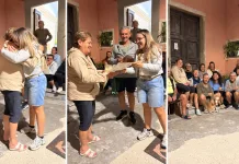 Badantă româncă din Italia, omagiată de italieni înainte de întoarcerea în România. „Mariana va fi pentru totdeauna una dintre noi” 1