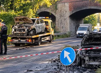 Jaf ca-n filme în Italia! Opt români au incendiat mașini și au blocat drumuri pentru a da lovitura la o fabrică de bijuterii 1f17f723-3ac1-4c30-aceb-4223ac8a5921