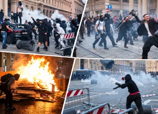 Italia, zguduită de proteste violente. Oamenii au ieșit în stradă din cauza salariilor mici și a scumpirilor. Zeci de răniți, magazine devastate și confruntări cu poliția b109191c-1f69-48be-b6b7-53a6222f4eaf
