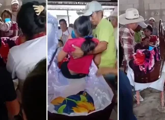 VIDEO. Scene incredibile la un priveghi! Fata pe care toți o credeau moartă a început să se miște în sicriu photo_2026-10-18_20-39-59